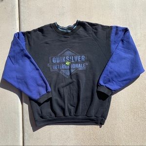 Vtg Quicksilver Internationale Sweatshirt Surf 90s